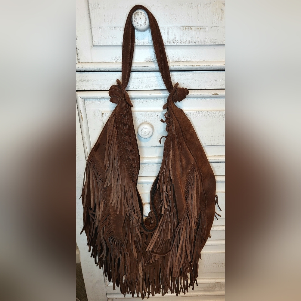 Jana Feifer suede fringe hobo